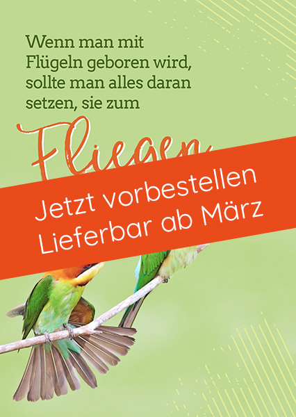 Postkarte – Mit Flügeln geboren (Vögel)