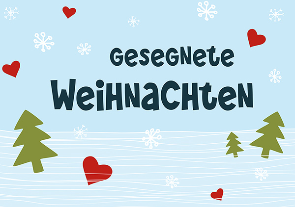 Mini - Gesegnete Weihnachten (hellblau)