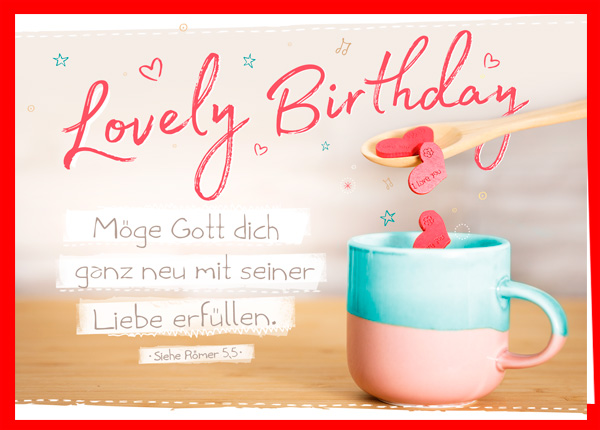 Doppelkarte - Lovely Birthday