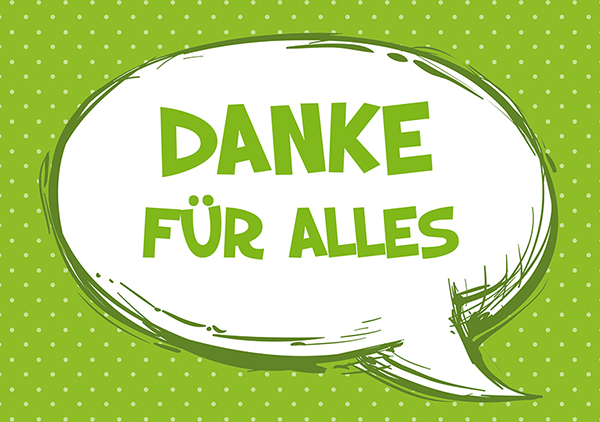 Mini - Danke für alles (Sprechblase)