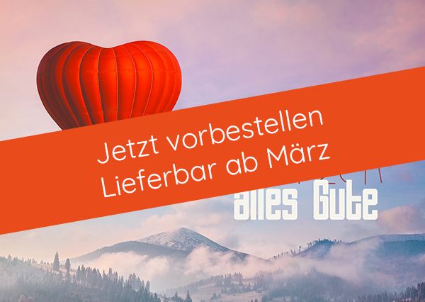 Postkarte – von Herzen alles Gute (Heißluftballon)