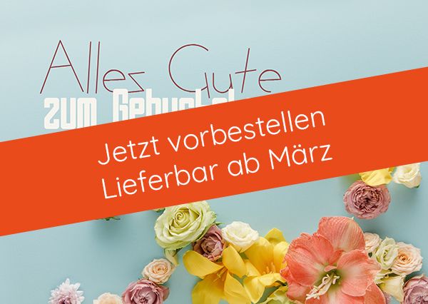 Postkarte – Alles Gute zum Geburtstag (Blüten)