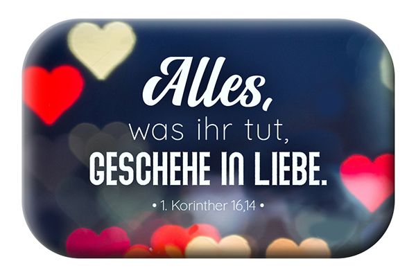 Magnet Mag Blessing – Liebe - Jahreslosung 2024 (blau)