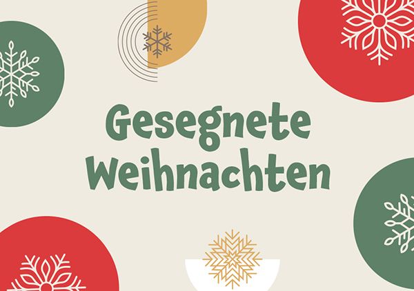 Mini – Gesegnete Weihnachten (Schneeflocken)