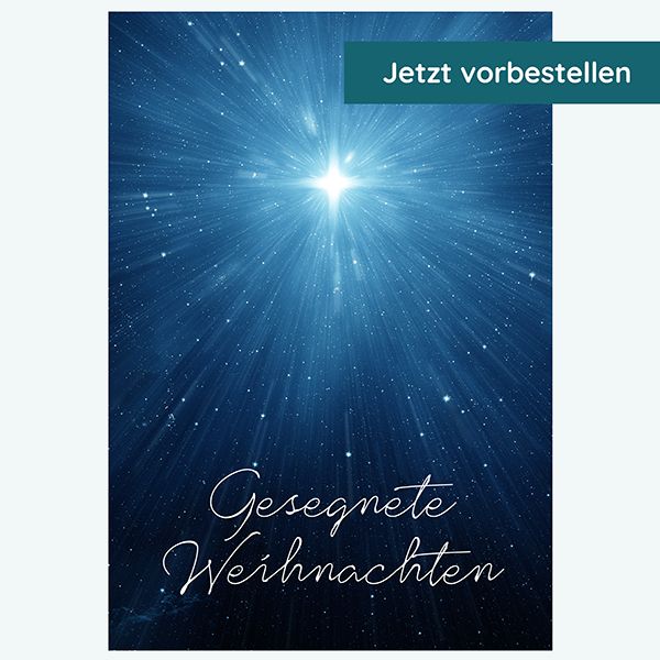 Postkarte - Gesegnete Weihnachten (Stern)