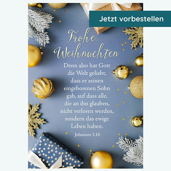 Postkarte - Frohe Weihnachten - Denn also hat Gott