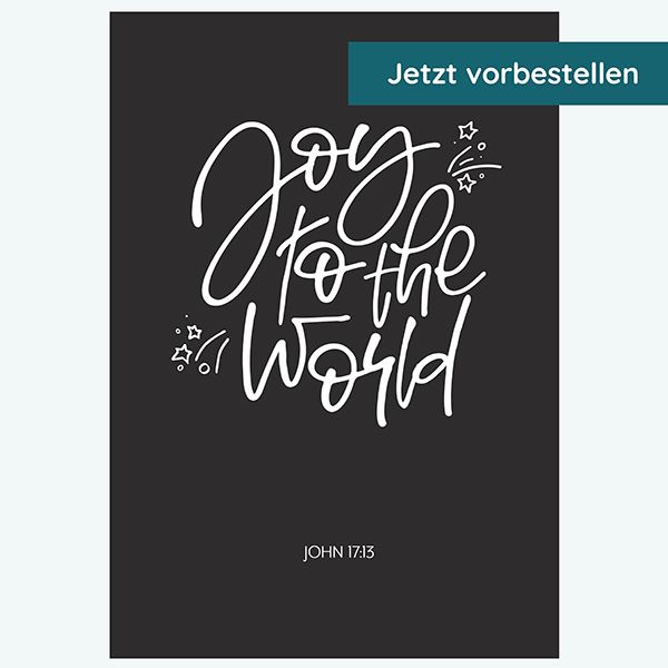 Postkarte - Joy to the world (schwarz)