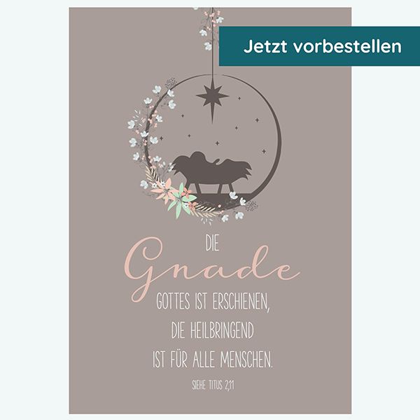 Postkarte – Gnade ist erschienen (Krippe)