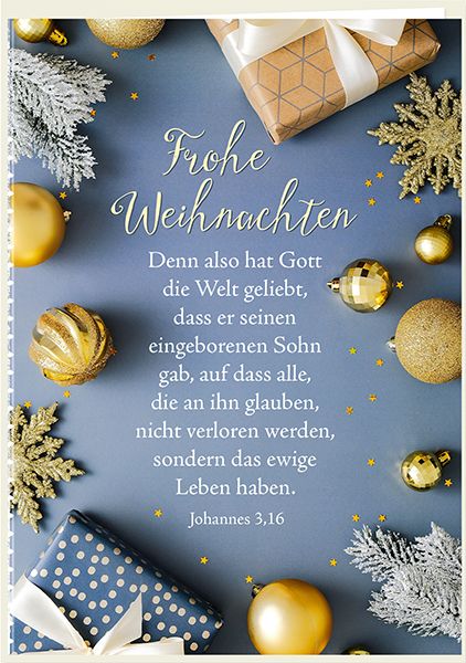 Faltkarte – Frohe Weihnachten - Denn also hat Gott