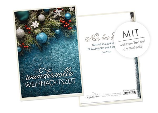 Faltkarte – Wundervolle Weihnachtszeit