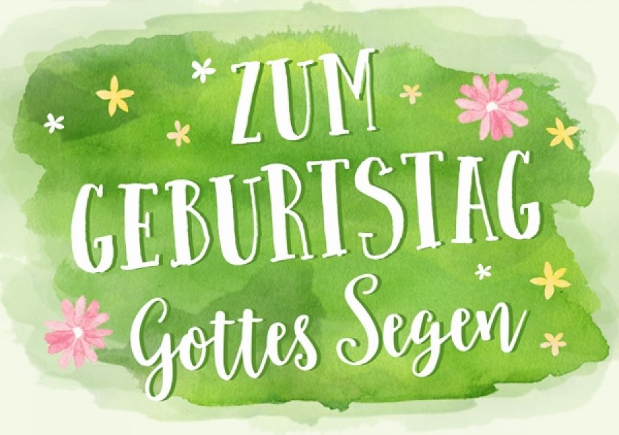 Mini - Zum Geburtstag Gottes Segen (grün) | SegensArt