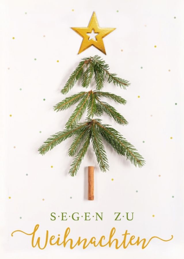 Postkarte Segen zu Weihnachten (Baum) Advent