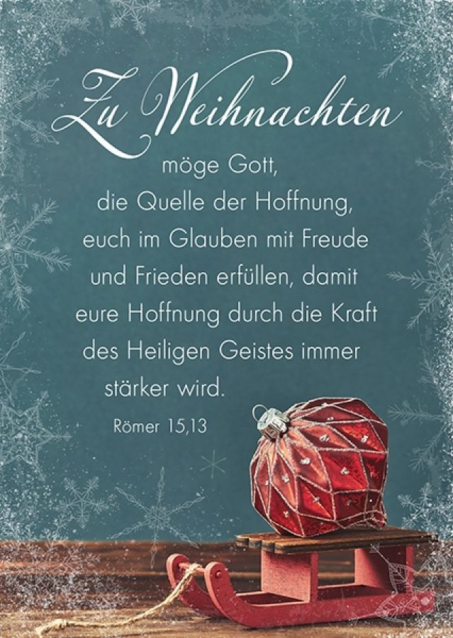 Postkarte - Zu Weihnachten – Möge Gott | SegensArt